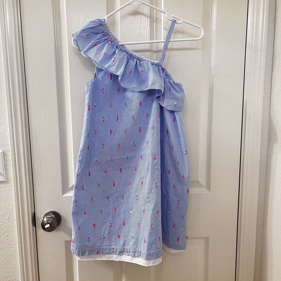 Kate Spade Skirt the Rules One Shoulder Striped Ice Cream Popsicle Dress Girl 14 - Picture 1 of 12